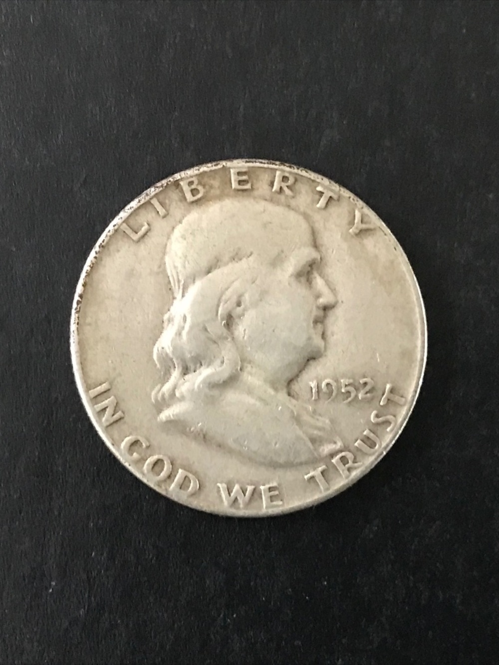 1952 P Franklin Half Dollar, Circulated, 90% Silver, Good Level Condition